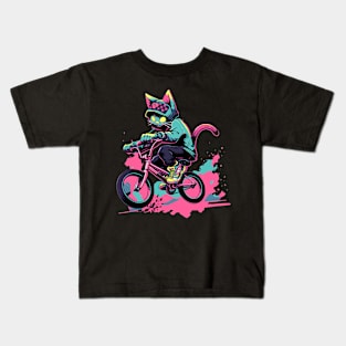 cat ride Kids T-Shirt